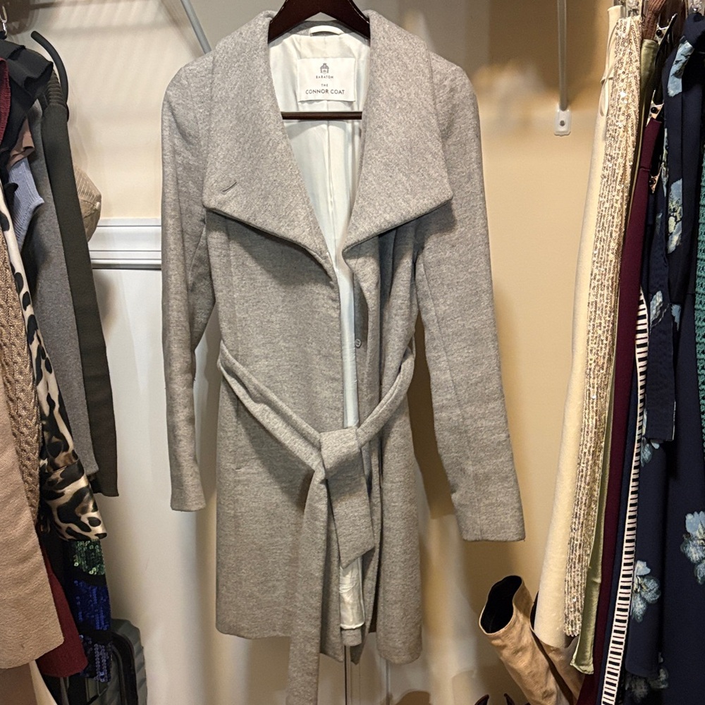 Babaton Light Gray Trench Coat